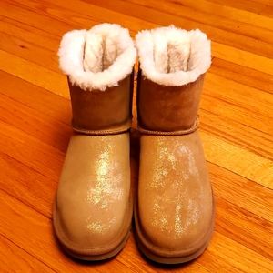 UGG shimmer boots with bow